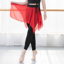 Load image into Gallery viewer, Women 2-in-1 Leggings Soft Modal Chiffon Skirt Asymmetrical Slim Dance  Pilates Ballet Jazz Latin Crop Pants Legging Femme