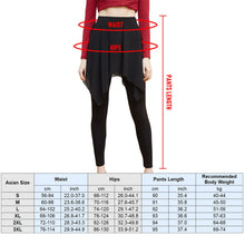 Load image into Gallery viewer, Women 2-in-1 Leggings Soft Modal Chiffon Skirt Asymmetrical Slim Dance  Pilates Ballet Jazz Latin Crop Pants Legging Femme