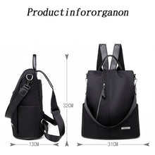 Load image into Gallery viewer, Women Anti-theft Backpack Waterproof Fabric Large Female Shoulder Bag Large Capacity Simple Style Casual Mochila Travel