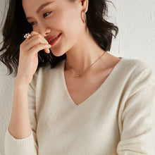 Load image into Gallery viewer, Women Autumn And Winter New Big V-neck Cashmere Sweater Thin Wild Sweater Pullover Large Size Base Sweater Women's Blouse