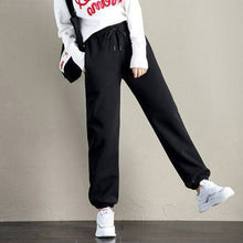 Load image into Gallery viewer, Women Autumn Winter Warm Harem Pants Thick Fleece Long Trousers Female Sport Pants Solid Casual Sweatpants Streetwear