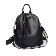 Load image into Gallery viewer, Women Backpack Cowhide Genuine Leather Vintage Knapsack Colleague Girls Student School Bag Lady Travel Packsack Shoulder Bags