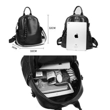 Load image into Gallery viewer, Women Backpack Cowhide Genuine Leather Vintage Knapsack Colleague Girls Student School Bag Lady Travel Packsack Shoulder Bags