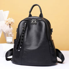 Load image into Gallery viewer, Women Backpack Cowhide Genuine Leather Vintage Knapsack Colleague Girls Student School Bag Lady Travel Packsack Shoulder Bags