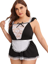 Load image into Gallery viewer, Women Big Size Dress Uniform Play Cute Women Sexy Lingerie Cosplay Costumes Maid Servant Anime Role Play Party Lace Outfit Sets