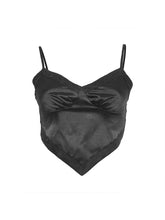 Load image into Gallery viewer, Women Black Lace V Crop Top Sexy Strap Tank Top Backless E-Girl Camis Sleeveless Summer Camisole Top Shirt