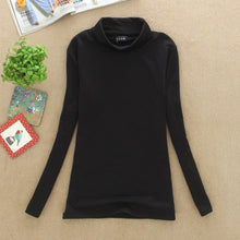Load image into Gallery viewer, Women Bottoming Shirt Turtleneck Long Sleeve Cotton Stretch Base Tops Blouse Slim Casual Warm Long Sleeve Shirt