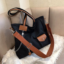 Load image into Gallery viewer, Women Canvas Shoulder Crossbody Bags Large Ladies Shopping Bag Cotton Cloth Fabric Grocery Handbags Harajuku Books Bag For Girls