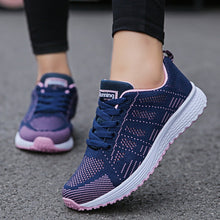 Load image into Gallery viewer, Women Casual Shoes Fashion Breathable Walking Mesh Flat Shoes Sneakers Women 2020 Gym Vulcanized Shoes White Female Footwear