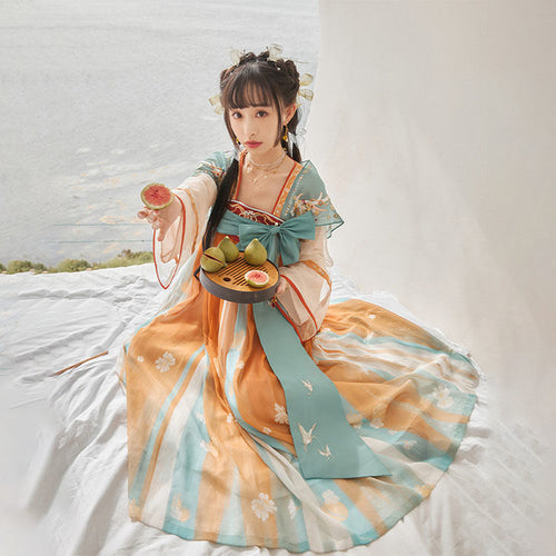 Women Chinese Style Hanfu Traditional Dance Costume Han Dynasty Princess Clothing Oriental Tang Dynasty Fairy Dresses Outfit