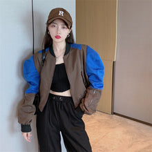 Load image into Gallery viewer, Women Coats &amp;Jacket High Street Hip Hop Baseball Uniform Street Casual Outerwear Loose Sports Top Fall Bomber Femme Coat Fashion