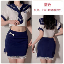 Load image into Gallery viewer, Women Cosplay Schoolgirl Costume Sexy Naughty Student Uniform Suit Porno Sex Adult Sweet Lace Top Skirt Dress Exotic Costumes