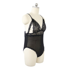 Load image into Gallery viewer, Women Costume Sexy Bodysuit Lace Mesh Halter One-piece Sexy Pajamas for Ladies Plus Size