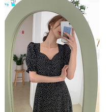 Load image into Gallery viewer, Women Dress plus size Summer Dress Fashion Clothes Vintage Square Collar Lace Up Vestidos Slim Fit Print Lantern Sleeve Dresses