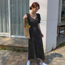 Load image into Gallery viewer, Women Dress plus size Summer Dress Fashion Clothes Vintage Square Collar Lace Up Vestidos Slim Fit Print Lantern Sleeve Dresses