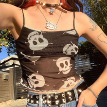 Load image into Gallery viewer, Women Floral Print Camis Crop Top Chest Hollow Out Sleeveless Slim Skinny Camisole 2021 Summer Sexy Elegant Tops