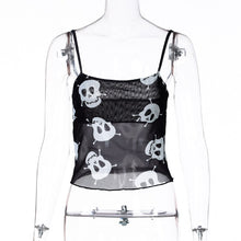 Load image into Gallery viewer, Women Floral Print Camis Crop Top Chest Hollow Out Sleeveless Slim Skinny Camisole 2021 Summer Sexy Elegant Tops