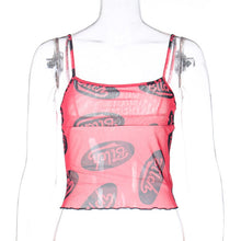 Load image into Gallery viewer, Women Floral Print Camis Crop Top Chest Hollow Out Sleeveless Slim Skinny Camisole 2021 Summer Sexy Elegant Tops