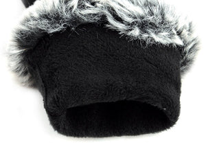Women Full Finger Gloves Faux Fur Thicken Winter Warm Touch Screen Mittens Female Sequin Cashmere Gloves Hand Warmer Outdoor