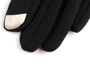 Women Full Finger Gloves Faux Fur Thicken Winter Warm Touch Screen Mittens Female Sequin Cashmere Gloves Hand Warmer Outdoor