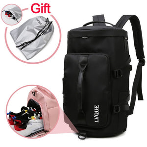 Women Gym Bag Backpack Fitness Bags for Shoes Outdoor Shoulder Gymtas Tas Sac De Sport Mochila 2020 Student Sportbag XA891WA