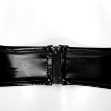 Load image into Gallery viewer, Women Halter Patent Leather Cropped Tank Top Lingerie Exotic Adjustable Straps Nightclub Open Cups Bra Push Up Underwire Bra Top