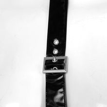 Load image into Gallery viewer, Women Halter Patent Leather Cropped Tank Top Lingerie Exotic Adjustable Straps Nightclub Open Cups Bra Push Up Underwire Bra Top