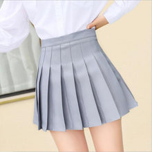 Load image into Gallery viewer, Women High Waist Pleated Skirt Female Fashion Mini Dance Skirt Side Button High Waist School Skirts Cosplay Costumes
