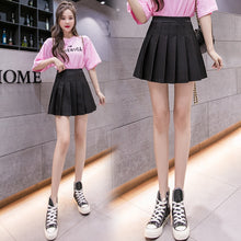 Load image into Gallery viewer, Women High Waist Pleated Skirt y2k Summer Casual Kawaii A-line Plaid black tennis Japanese School Uniform Mini Skirts for Girls