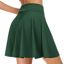 Load image into Gallery viewer, Women High-Waisted Skirt Basic Black Elastic Waist Textured Flare A Line Mini Skirt Short Minimalist Skirt Female