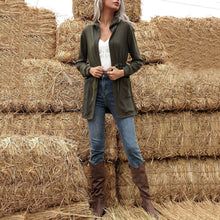 Load image into Gallery viewer, Women Hooded Cardigan  женские свитера Open Front Drawstring High Waist Slim Loose Cover Ups Casual Mujer кардиган Suéteres