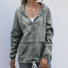 Load image into Gallery viewer, Women Jacket Autumn Spring Streetwear Tactical Waterproof Windbreaker Jackets Female Hooded Hip-hop Pilot Windproof Coats