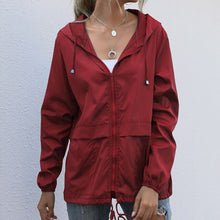 Load image into Gallery viewer, Women Jacket Autumn Spring Streetwear Tactical Waterproof Windbreaker Jackets Female Hooded Hip-hop Pilot Windproof Coats