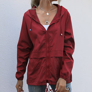 Women Jacket Autumn Spring Streetwear Tactical Waterproof Windbreaker Jackets Female Hooded Hip-hop Pilot Windproof Coats