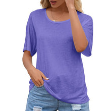 Load image into Gallery viewer, Women Lace T-shirt Loose Sexy Hollow Out Shirt O-Neck Short Sleeve Fashion Shirt Tops  Tee Shirt Femme 2021 Summer Daily Wear