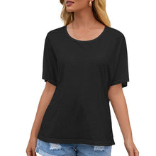 Load image into Gallery viewer, Women Lace T-shirt Loose Sexy Hollow Out Shirt O-Neck Short Sleeve Fashion Shirt Tops  Tee Shirt Femme 2021 Summer Daily Wear