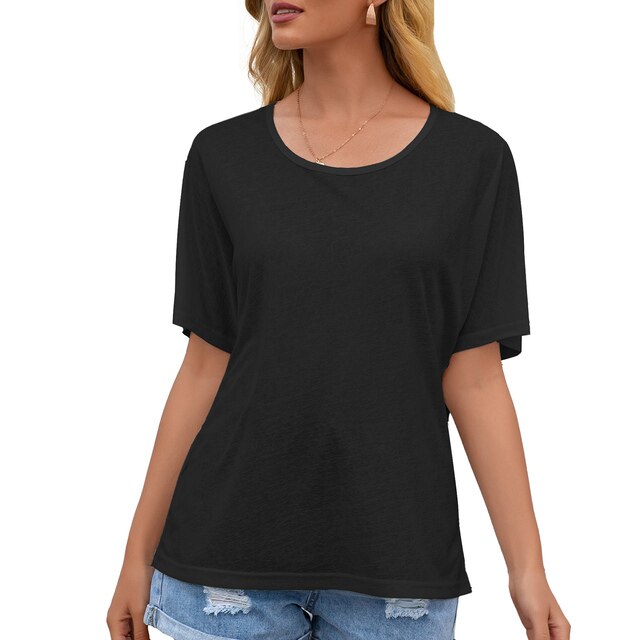 Women Lace T-shirt Loose Sexy Hollow Out Shirt O-Neck Short Sleeve Fashion Shirt Tops  Tee Shirt Femme 2021 Summer Daily Wear