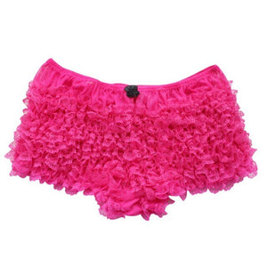 Women Ladies Lingerie Layered Ruffled Lace Trim Bloomers Knickers with a bow Sexy Panties Women&#39;s Underwear Underpants