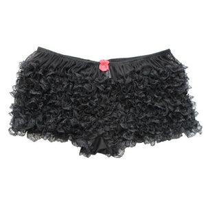 Women Ladies Lingerie Layered Ruffled Lace Trim Bloomers Knickers with a bow Sexy Panties Women&#39;s Underwear Underpants