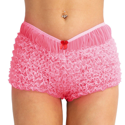 Women Ladies Lingerie Layered Ruffled Lace Trim Bloomers Knickers with a bow Sexy Panties Women's Underwear Underpants