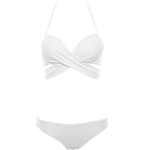 Women Low Waisted Bikinis Push Up Swimwear Bandage Biquinis Women Two Pieces Swimsuit Sexy Straps Bathing Suit