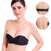 Load image into Gallery viewer, Women Magic Push Up Bra Strapless Women&#39;s Bras Underwired 1/2 Cup Back Band Dress Wedding backless invisible Bras G#