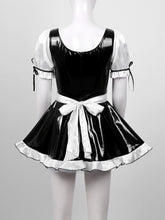 Load image into Gallery viewer, Women Maid Outfit Anime Dress Black Leather White Apron Dress Lolita Dresses Cafe Theme Party StageCostume For Halloween Cosplay