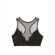 Load image into Gallery viewer, Women Mesh Hollow Out Patchwork Bra Tank Tops Vest Crop Tops Bralette Pullover Bra Wirefree High Support Bodycon Slim Clothing