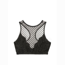 Load image into Gallery viewer, Women Mesh Hollow Out Patchwork Bra Tank Tops Vest Crop Tops Bralette Pullover Bra Wirefree High Support Bodycon Slim Clothing