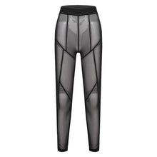 Load image into Gallery viewer, Women Mesh See Through Pants Women Hot Sexy High Waist Sheer Leggings Body-shaping Skinny Long Trousers Casual Sweatpants