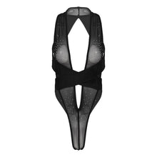 Load image into Gallery viewer, Women One Piece Shiny Rhinestone See Through Mesh Bikini Swimsuit Adult Female Swimming Suit Woman Thong Lingerie Swimwear