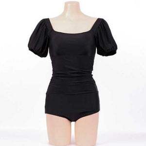 Women One Piece Short Sleeve Swimwear Bandage Backless Swimsuit Solid Bathing Suit Bodysuit Beachwear Korea Style 2022 new