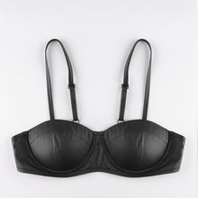 Load image into Gallery viewer, Women PU Leather Lingerie Swimwear Push Up Bikini Set Bra Top &amp; Briefs Brazilian Bathing Suit Swimming Suit Sexy Adult Swimsuit