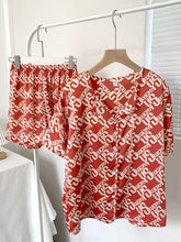 Load image into Gallery viewer, Women Pajamas for Women Two Piece Set Summer Sexy Nightwear Printed Night Dress Silk Sleepwear Set Sleeping Dress Nightgown